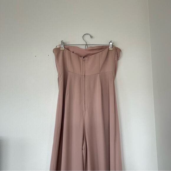 Keepsake Visionary Strapless Wide Leg Asymmetric Jumpsuit - Picture 4 of 9